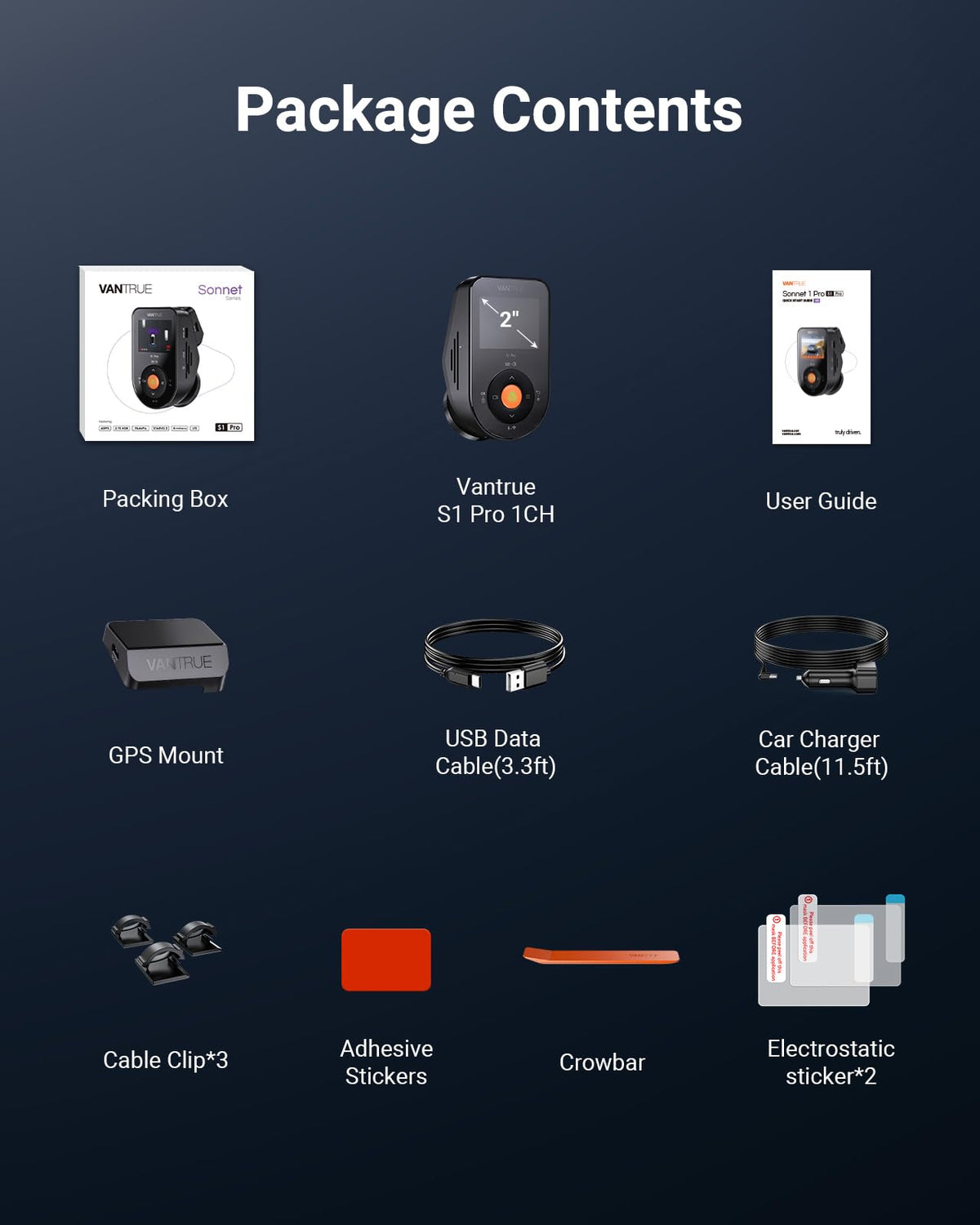 Vantrue S1 Pro app control for instant mobile access