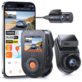 Vantrue S1 Pro front camera captures clear daytime and night road footage