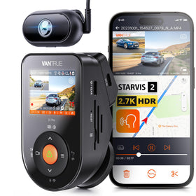 Vantrue S1 Pro front view captures 2.7K footage for clear road evidence.