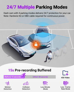 Vantrue S1 Pro Max 15s buffered recording captures pre-event footage