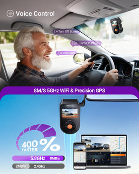 Vantrue S1 Pro Max 5GHz Wi‑Fi and GPS for fast access