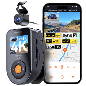 Vantrue S1 Pro Max front 4K camera captures clear license plates for incidents