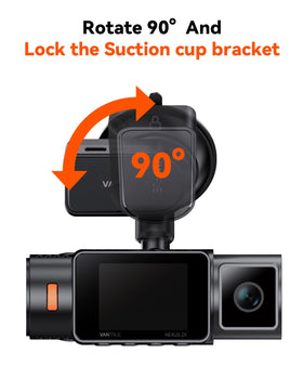 Vantrue GPS mount adheres to clean surfaces for maximum holding power