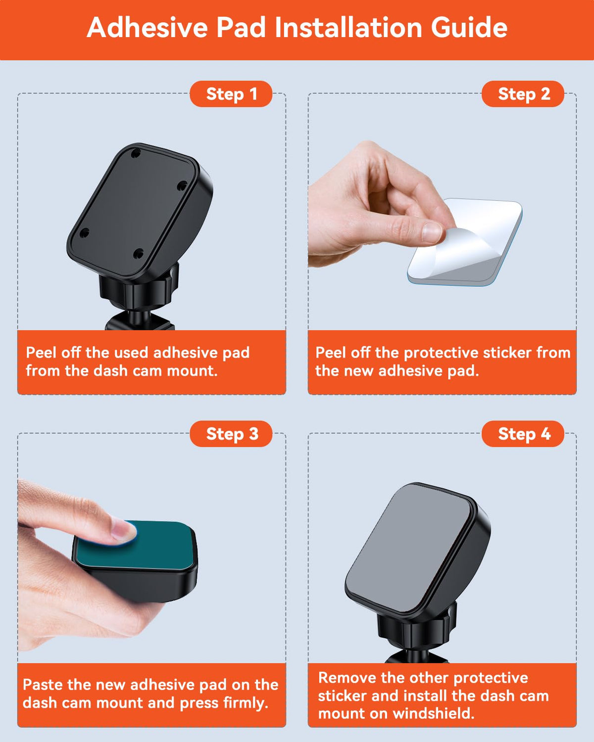 Vantrue ultra-stick adhesion promoters boost dash cam stability on rough roads