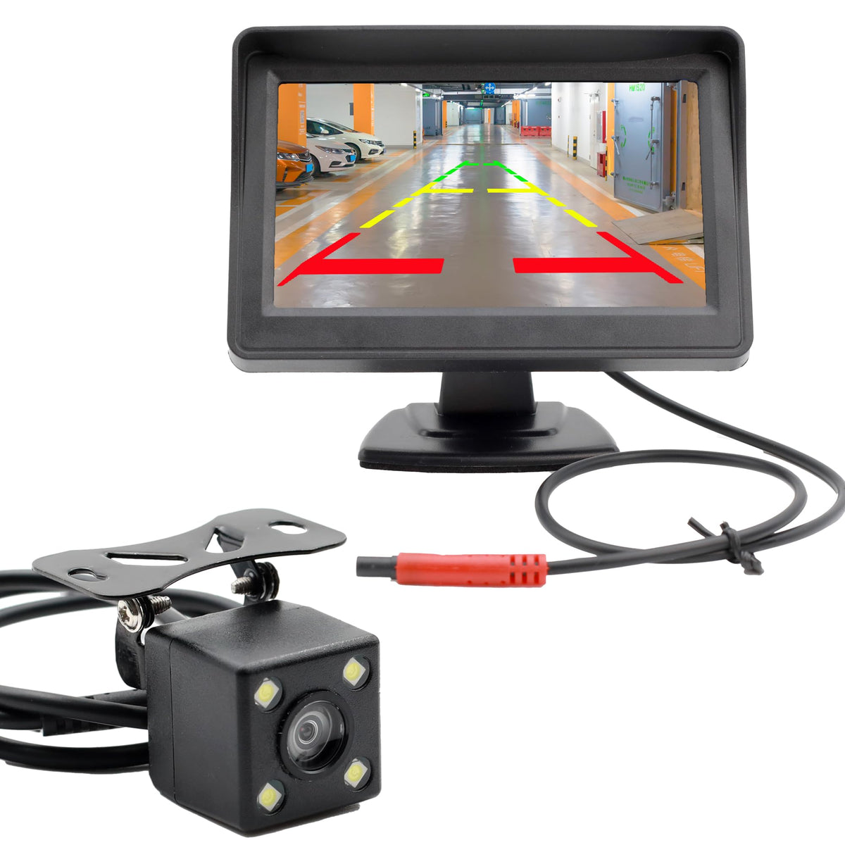 Vanxse front monitor mounted on dash showing clear image benefit
