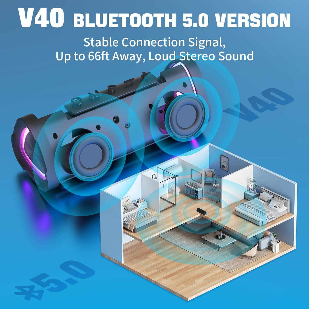 Vanzon V40 in TWS mode delivers wider stereo sound.
