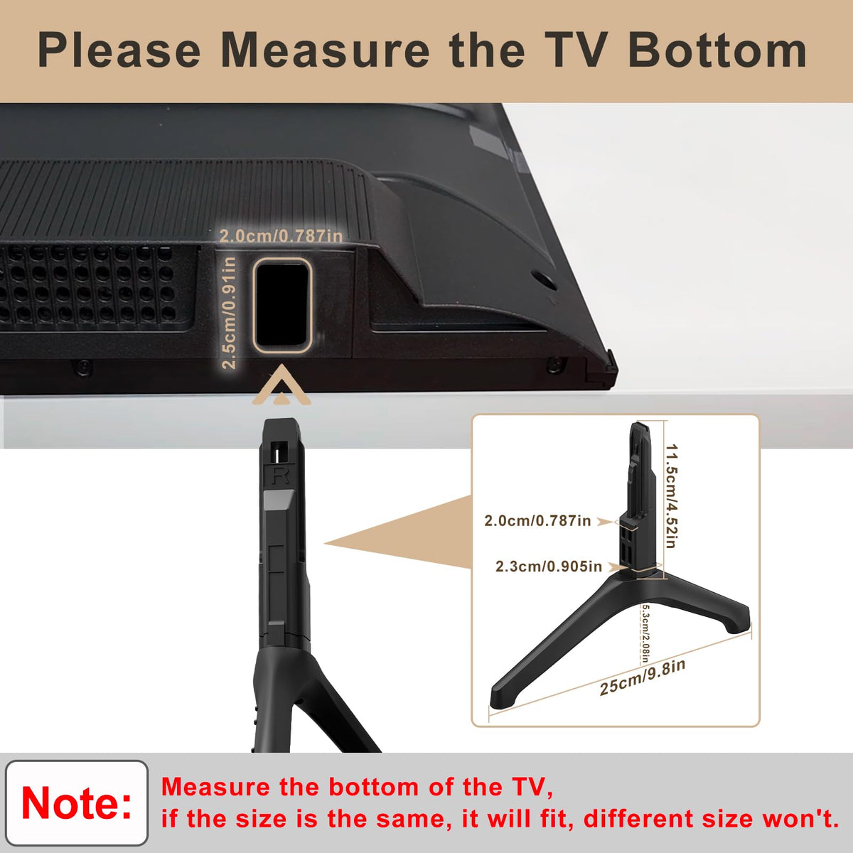 Varghesyla 4mm anti-slip pad keeps the TV stable