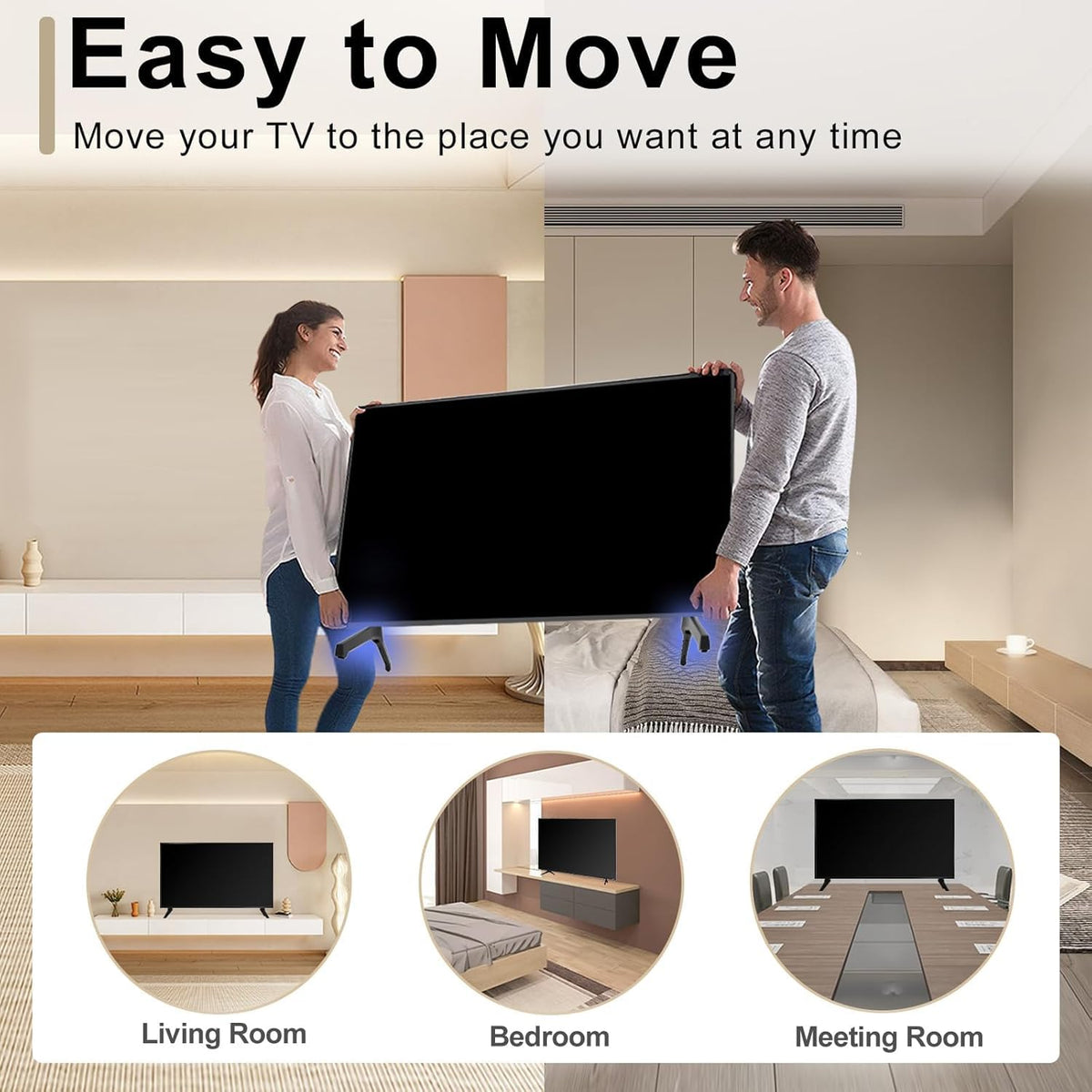 Varghesyla desktop placement enables flexible living room arrangements
