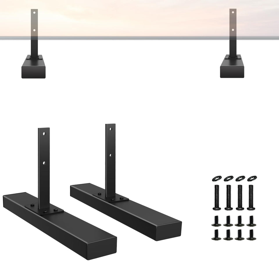 Varghesyla front view of replacement TV legs showing stable wide base and sleek finish