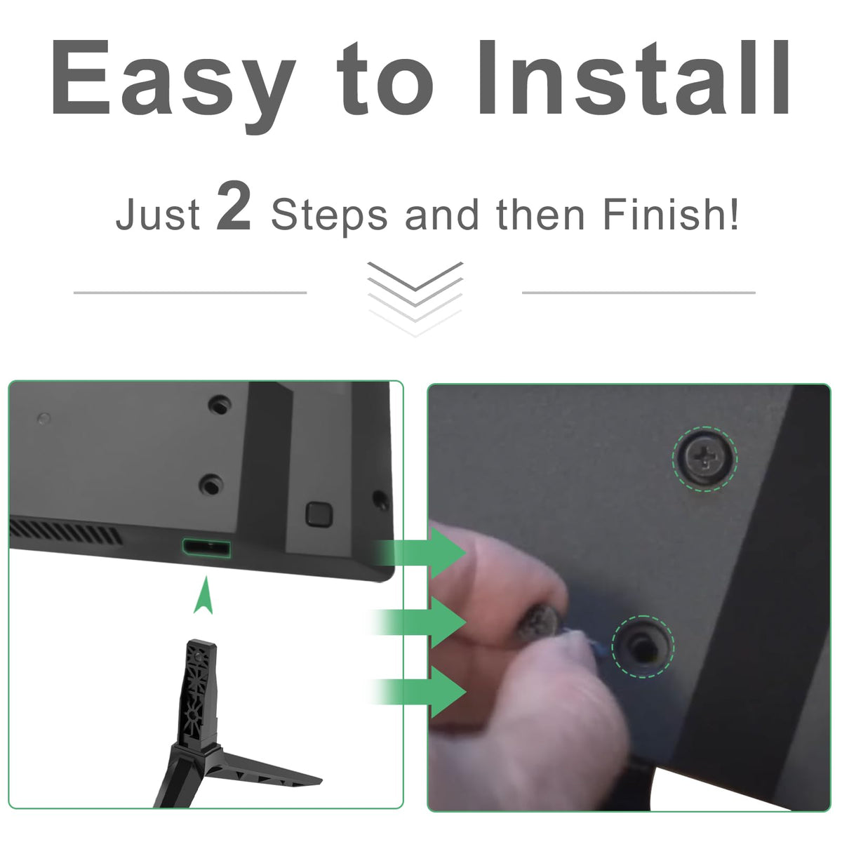 Varghesyla installed on Vizio 43" TV providing stable, low-profile support