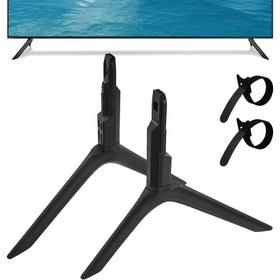 Varghesyla front view of replacement legs on Samsung 65 inch TV showing restored support and stability