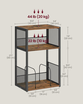 VASAGLE dense mesh back detail preventing items from falling while maintaining airflow