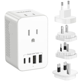 VASAIKO voltage converter front view showing compact travel design