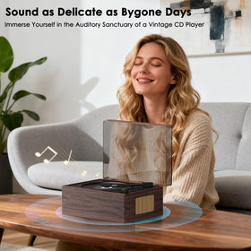 Vasttron placed on a shelf next to books to show compact size and decor appeal