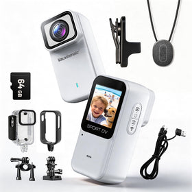 Vauvinmaic 4K body camera in thumb-size form for immersive POV footage.