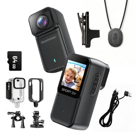 Vauvinmaic 4K thumb camera front view for hands-free recording on the go