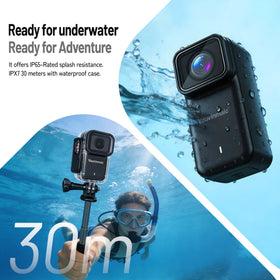 Vauvinmaic 4K thumb camera underwater case for 30m recording