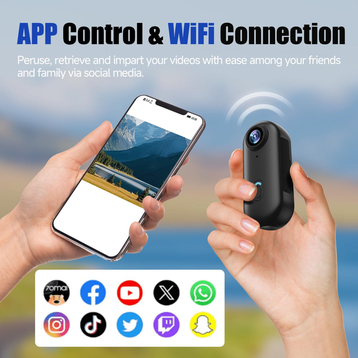 Vauvinmaic Wi‑Fi app control for real-time preview and transfer.