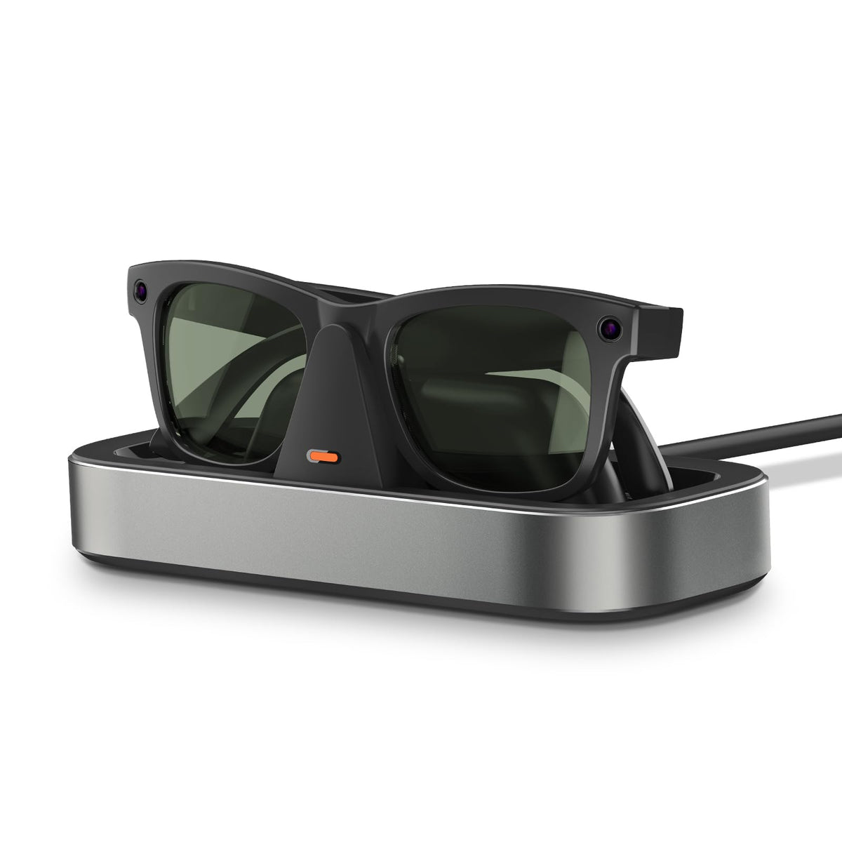 VAWVVA front view of titanium charging station, neat storage benefit