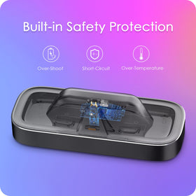 VAWVVA dock next to smartphone for scale illustrating compact footprint and space-saving benefit