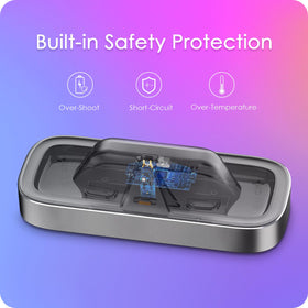 VAWVVA size comparison with sunglasses case, compact footprint benefit