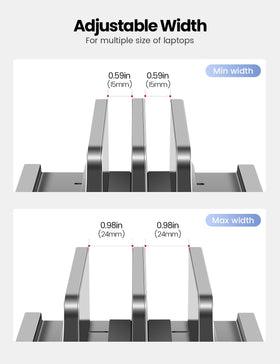 Vaydeer side profile showing adjustable slot width for varied devices benefit
