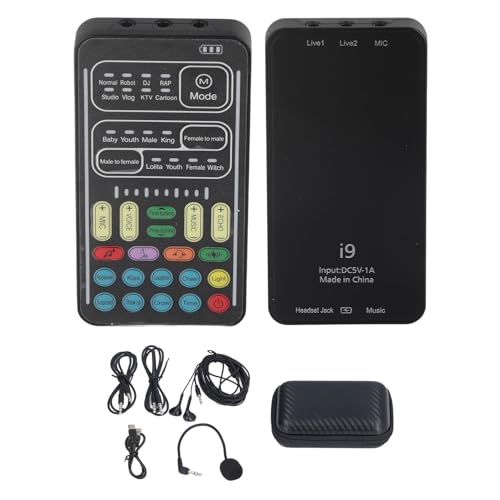 VBESTLIFE Voice Changer Set charging and battery indicators in use