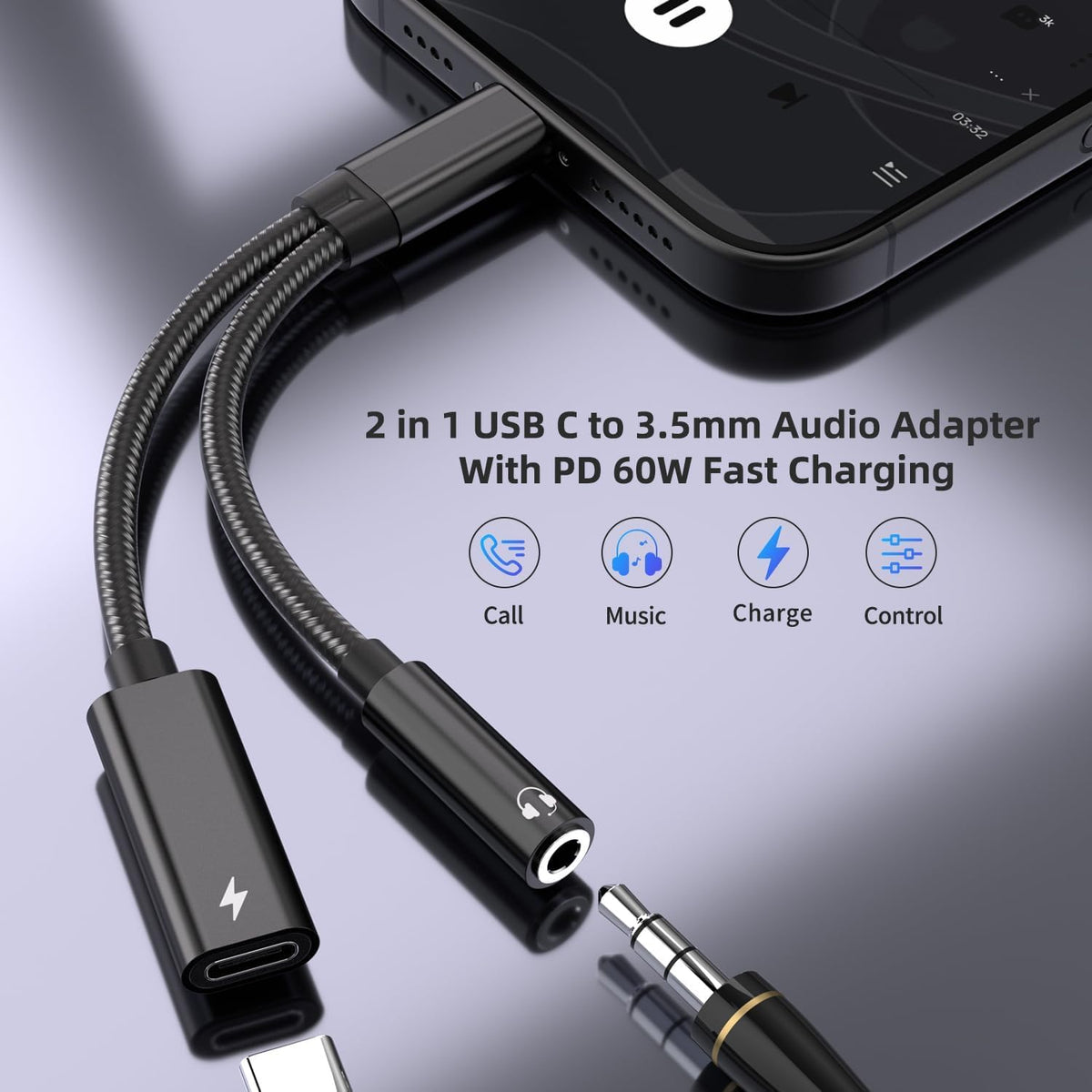 Vcddom closeup of USB‑C and 3.5mm connectors demonstrating reliability