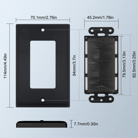 VCE 3-pack black plates with matching brackets for a complete solution