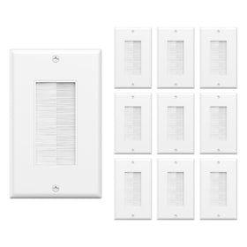 VCE brush wall plate 10-pack for tidy in-wall cable routing.