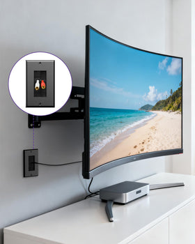 VCE Brush Wall Plate showing compatibility with standard brackets for easy integration