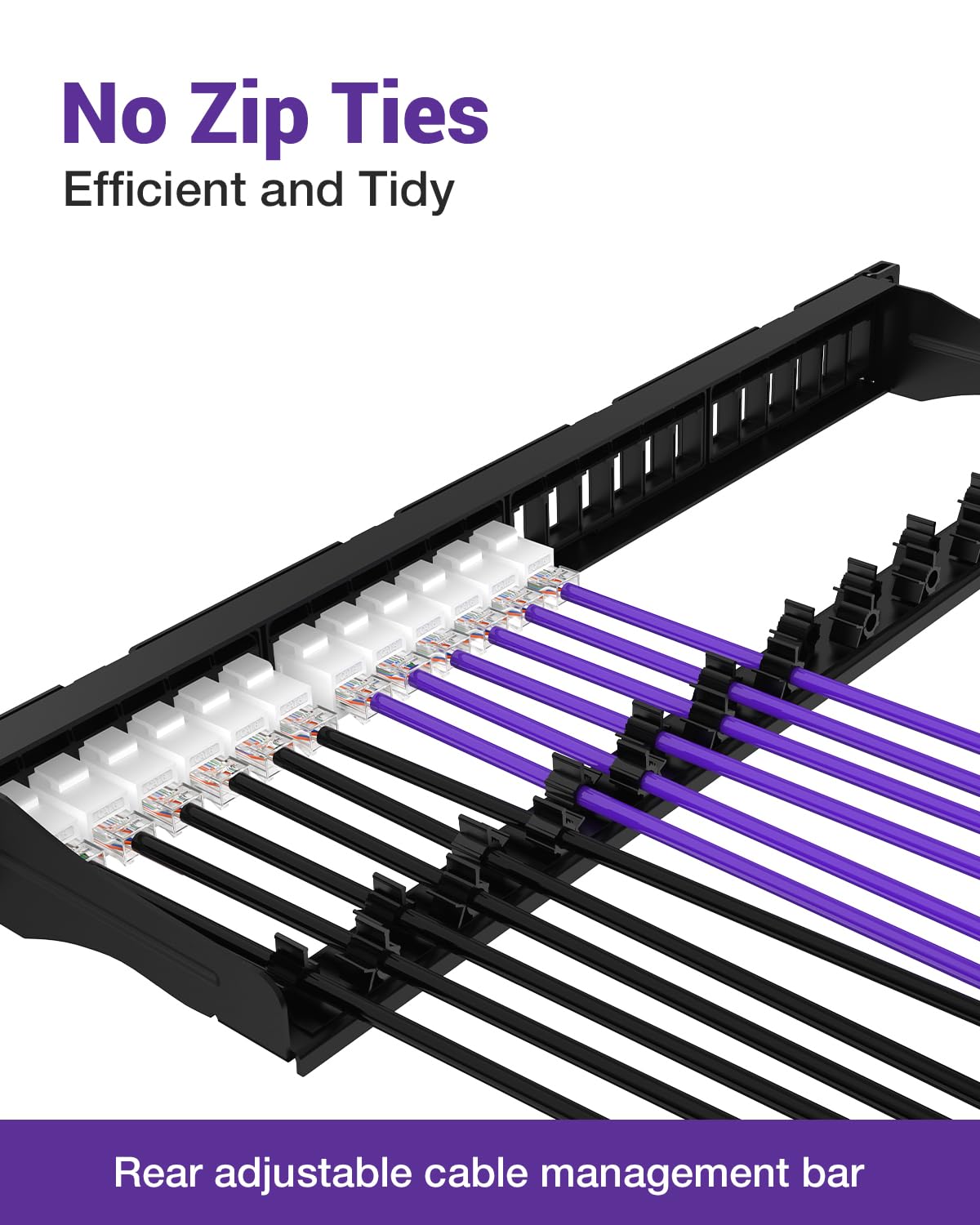 VCE patch panel removable front panels enable tool-free access for maintenance