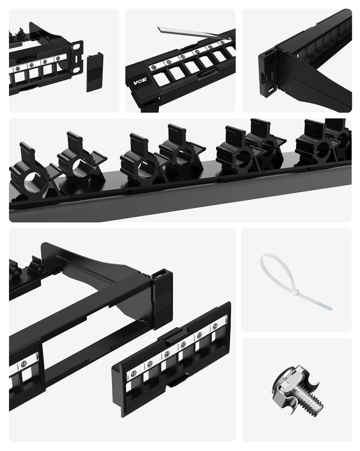 VCE Cat6 Patch Panel ships installation-ready for scalable network upgrades