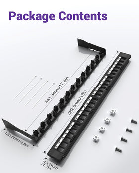 VCE Patch Panel sleek design enhances a professional equipment room
