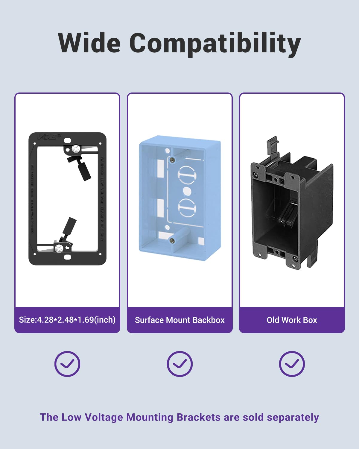 VCE complete cable management kit streamlines wall setup for clean aesthetics.