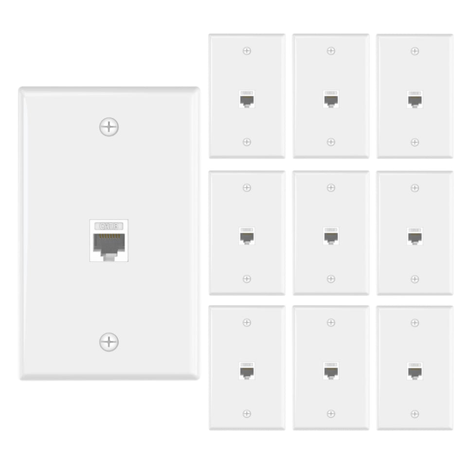VCE front plate and coupler showing neat RJ45 connection and clean finish for tidy installs
