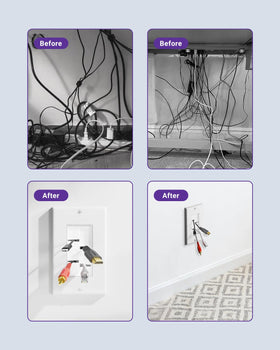 VCE screws included in the package for quick in-wall installation