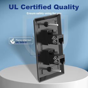 VCE side profile of snap-in keystone inserted into plate for quick, tool-free installation