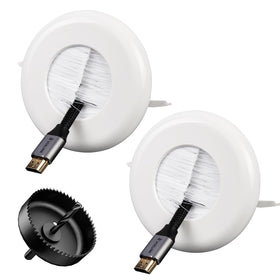 VCELINK front plate dual pack showing two brush covers for tidy cable entry