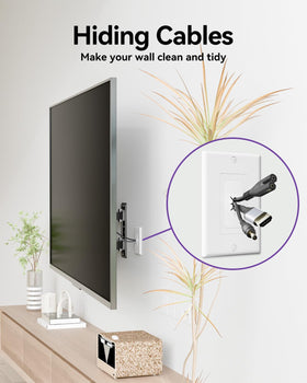 Closeup of easy installation on the VCELINK wall plate for standard boxes.
