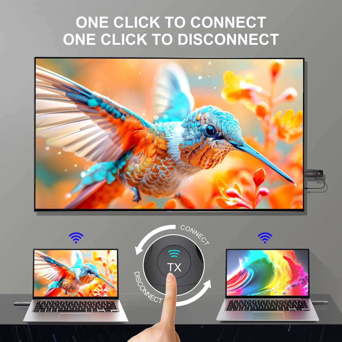VCOLink adapter pack with micro and mini HDMI for broad compatibility