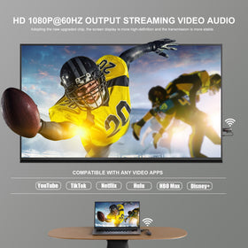 VCOLink wireless receiver connected to a monitor for seamless screen mirroring