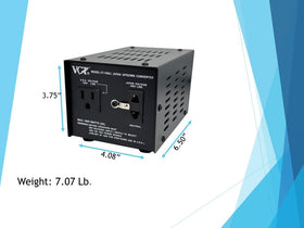 VCT VT-1000J control panel with power switch and fuse protection