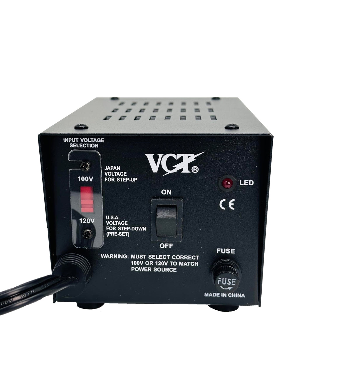 VCT VT-1000J packaging box highlights heavy duty 1000W rating