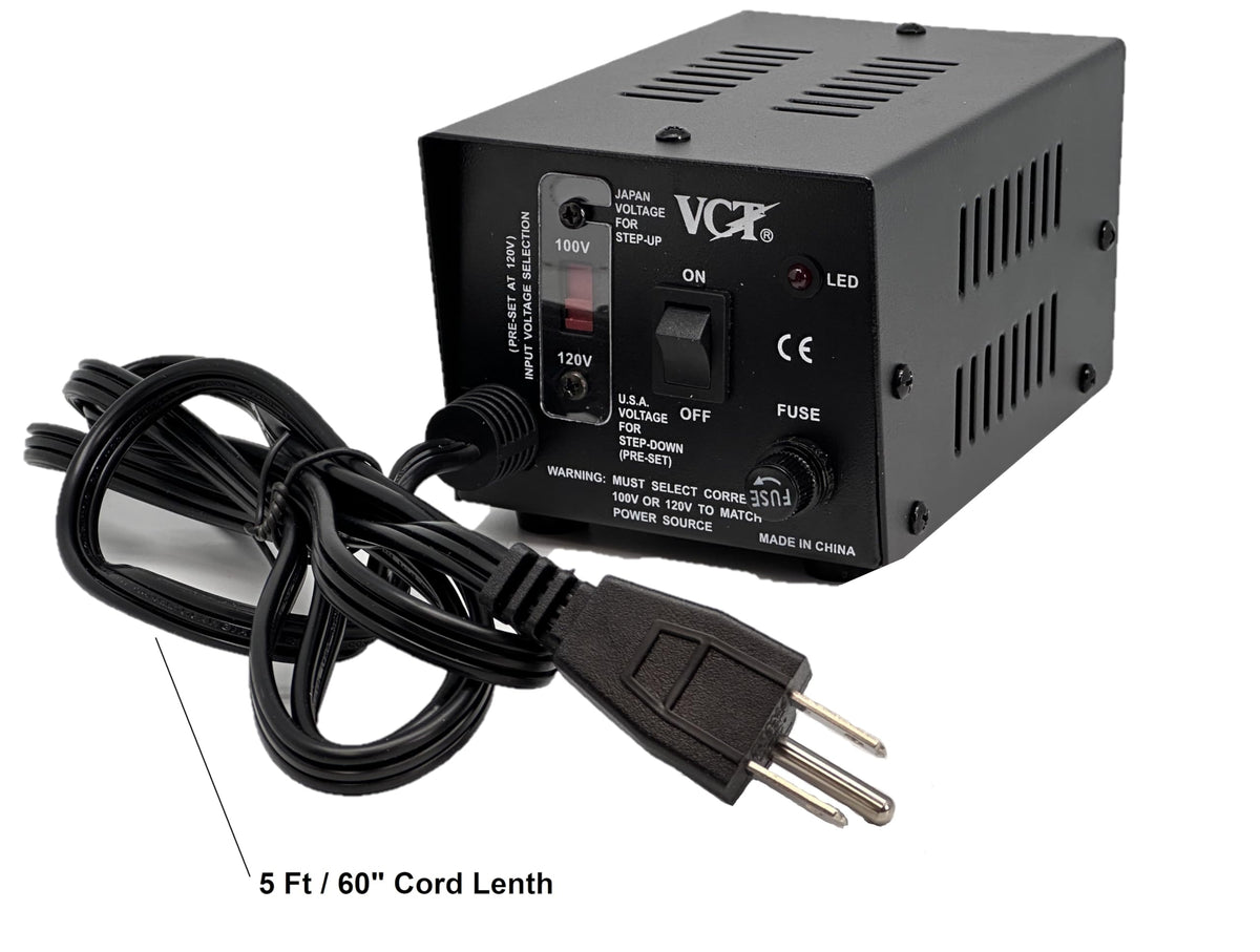 VCT VT-500J close-up of power switch and fuse offering safer operation