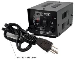 VCT VT-500J close-up of power switch and fuse offering safer operation