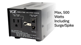 VCT VT-500J held in hand to show compact size and portability benefit
