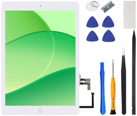 VDASO iPad Air 1 front glass digitizer for A1474/75/76, restoring responsive touch.