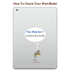 VDASO iPad Air 1st Gen compatibility label for A1474, A1475, A1476 models.