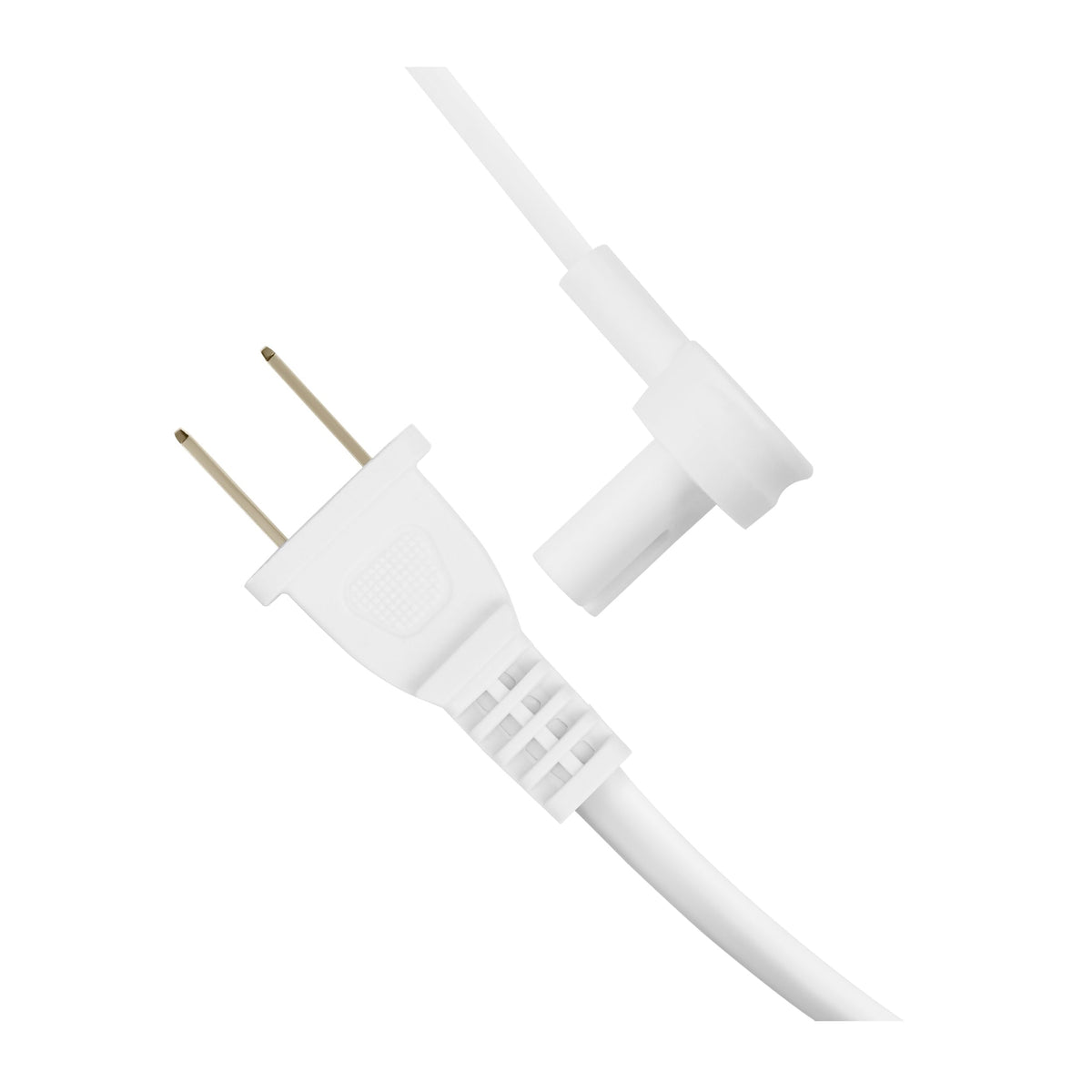 Vebner short cord used behind a speaker on a shelf creating minimal cable visibility